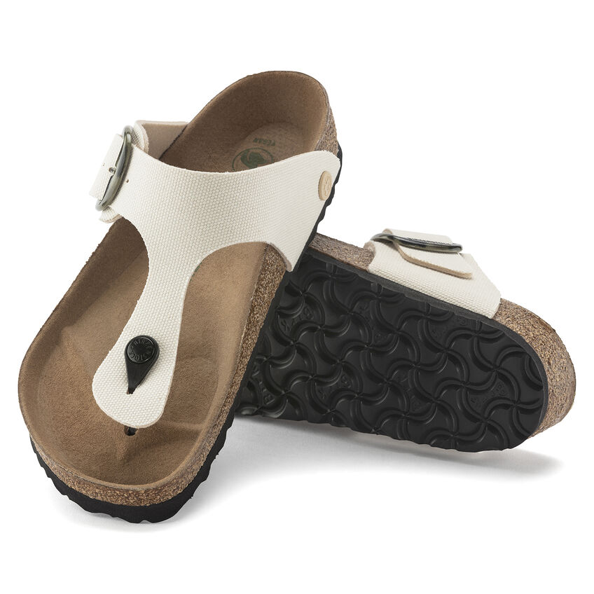 Birkenstock Gizeh Vegan Big Buckle Textile Eggshell